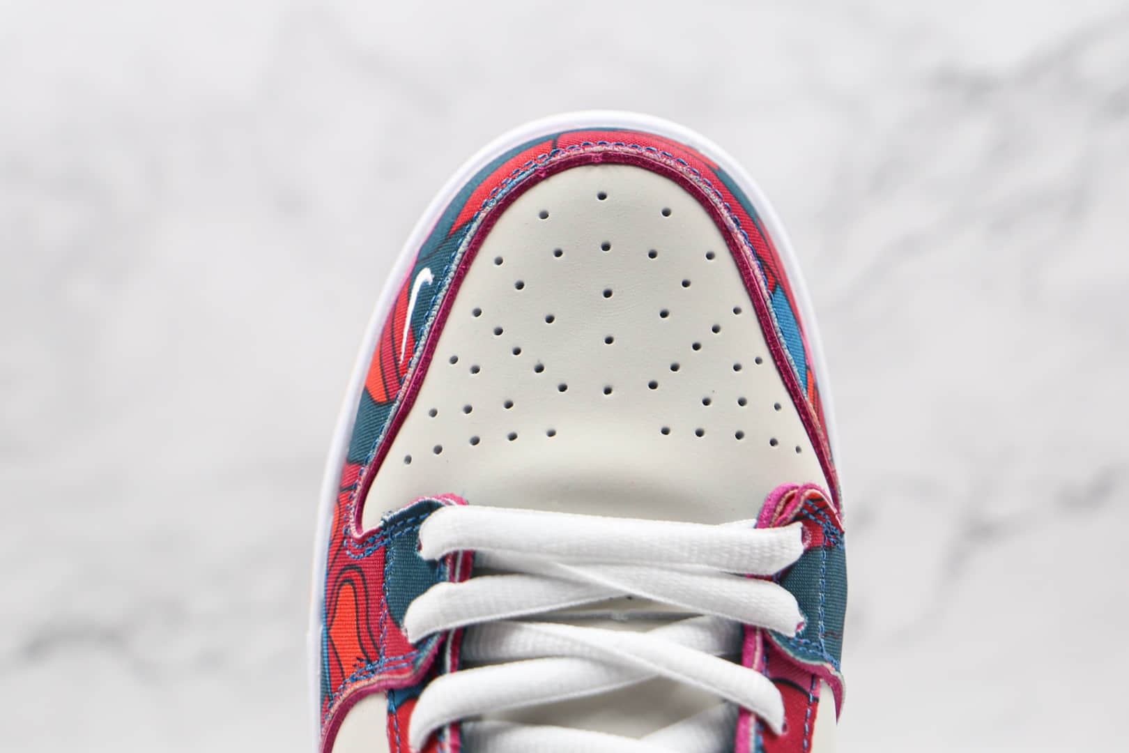 耐克Nike SB Zoom Dunk Low x parra联名款纯原版本低帮SB DUNK迷彩涂鸦板鞋内置气垫货号：DH7695-600 -莆田高仿鞋Fake网